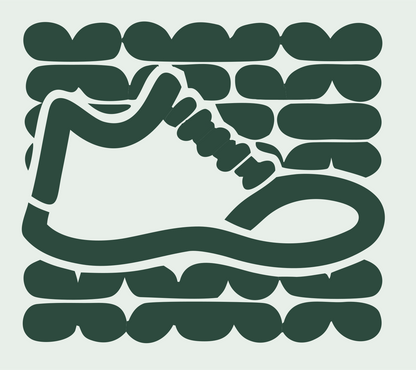 Monoline Sneaker Grid Badge #e8efe9/#2d4a3e