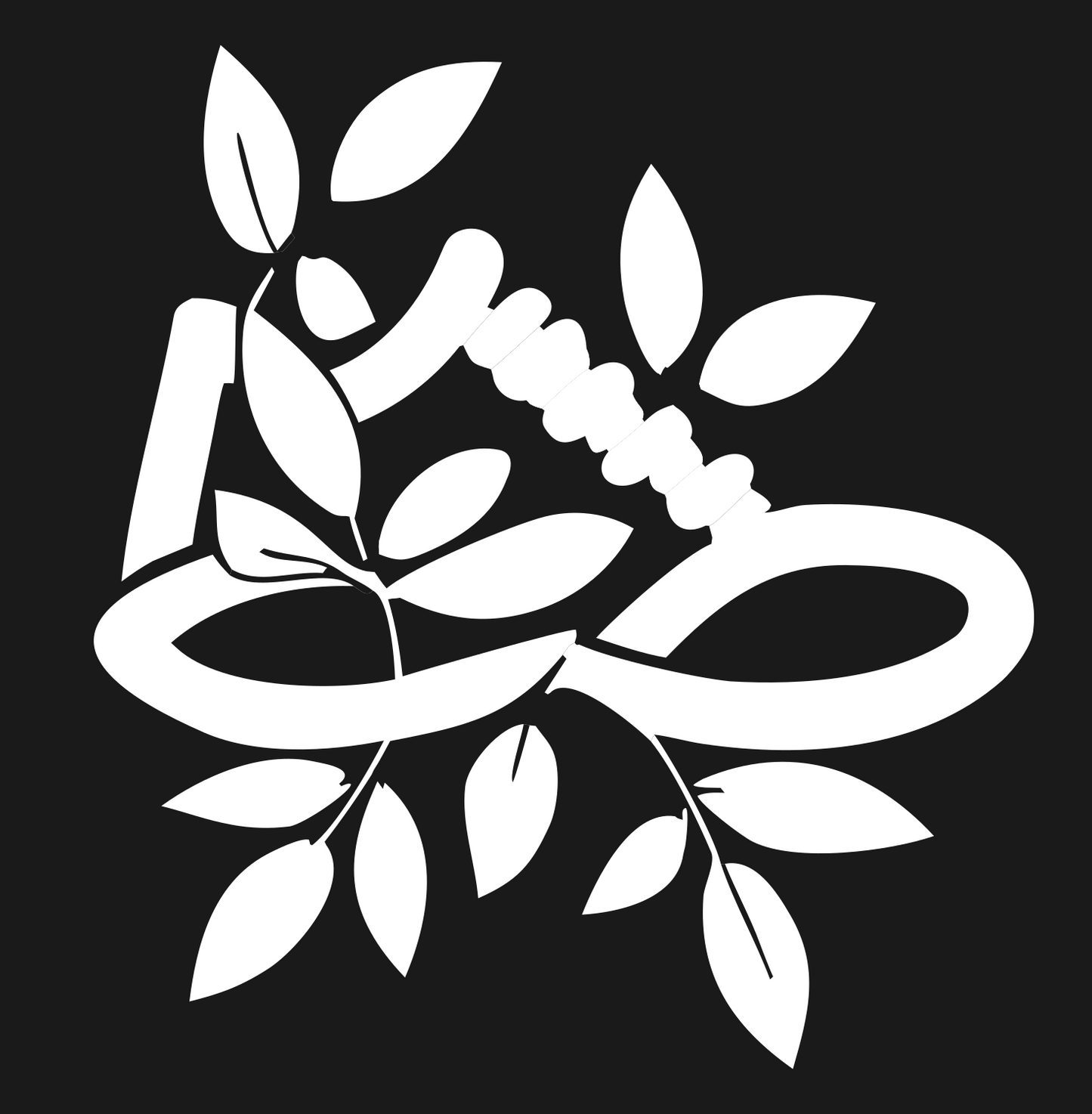 Sneaker Laurel Branch Emblem #1a1a1a/#ffffff
