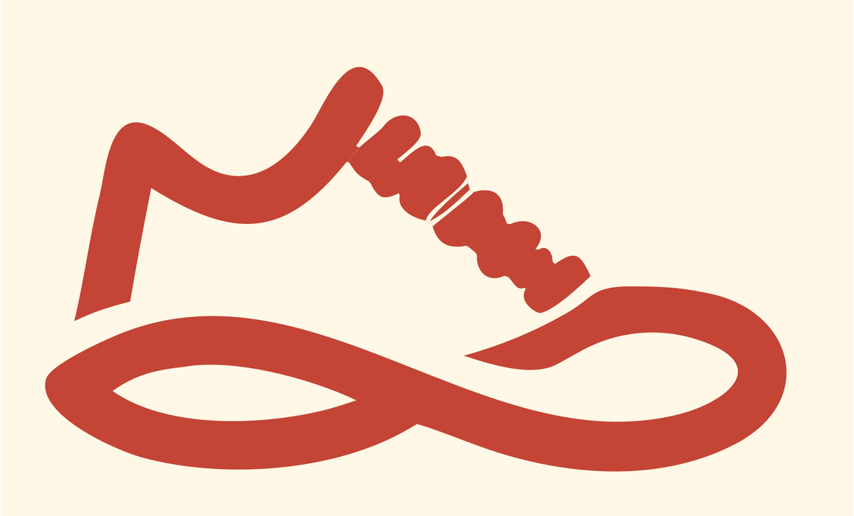 Monoline Sneaker Infinity Crest #fff8e7/#c44536