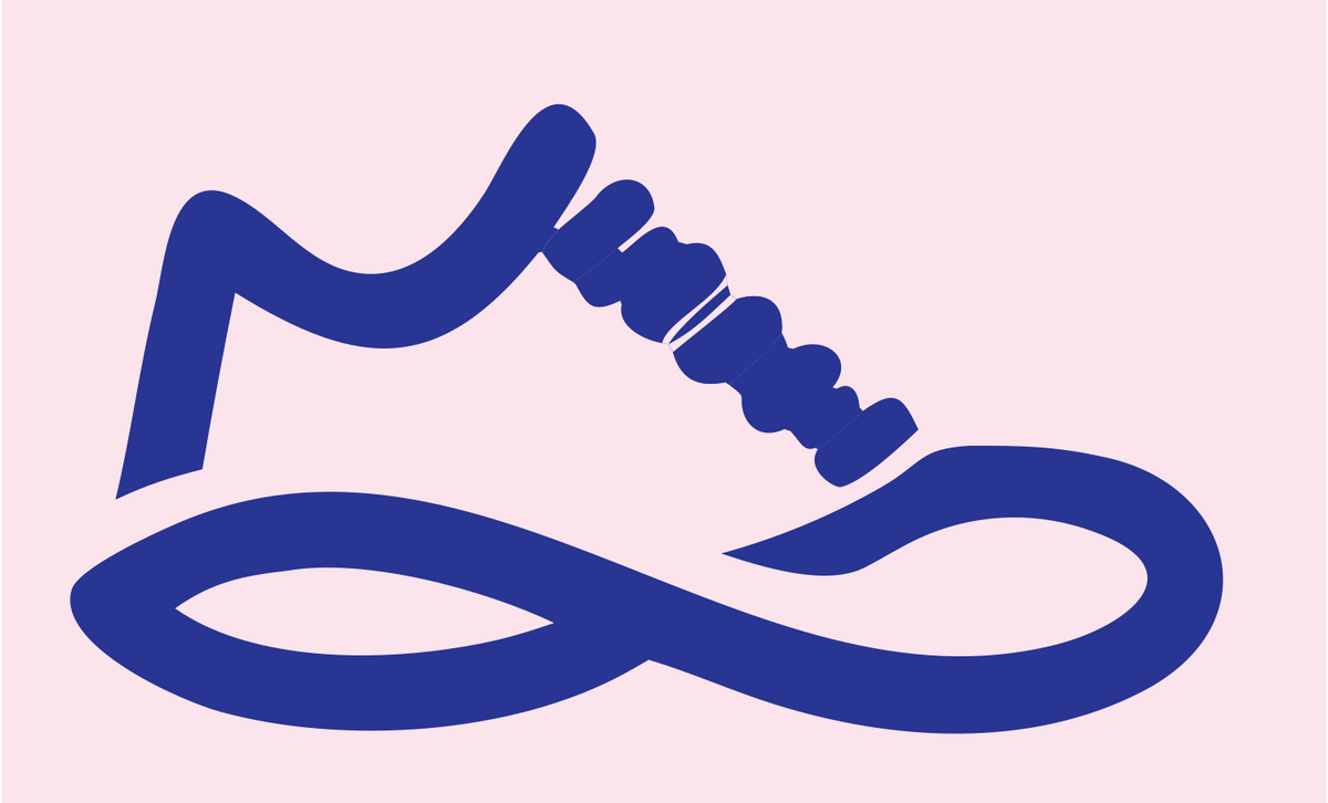 Monoline Sneaker Infinity Crest #fce4ec/#283593