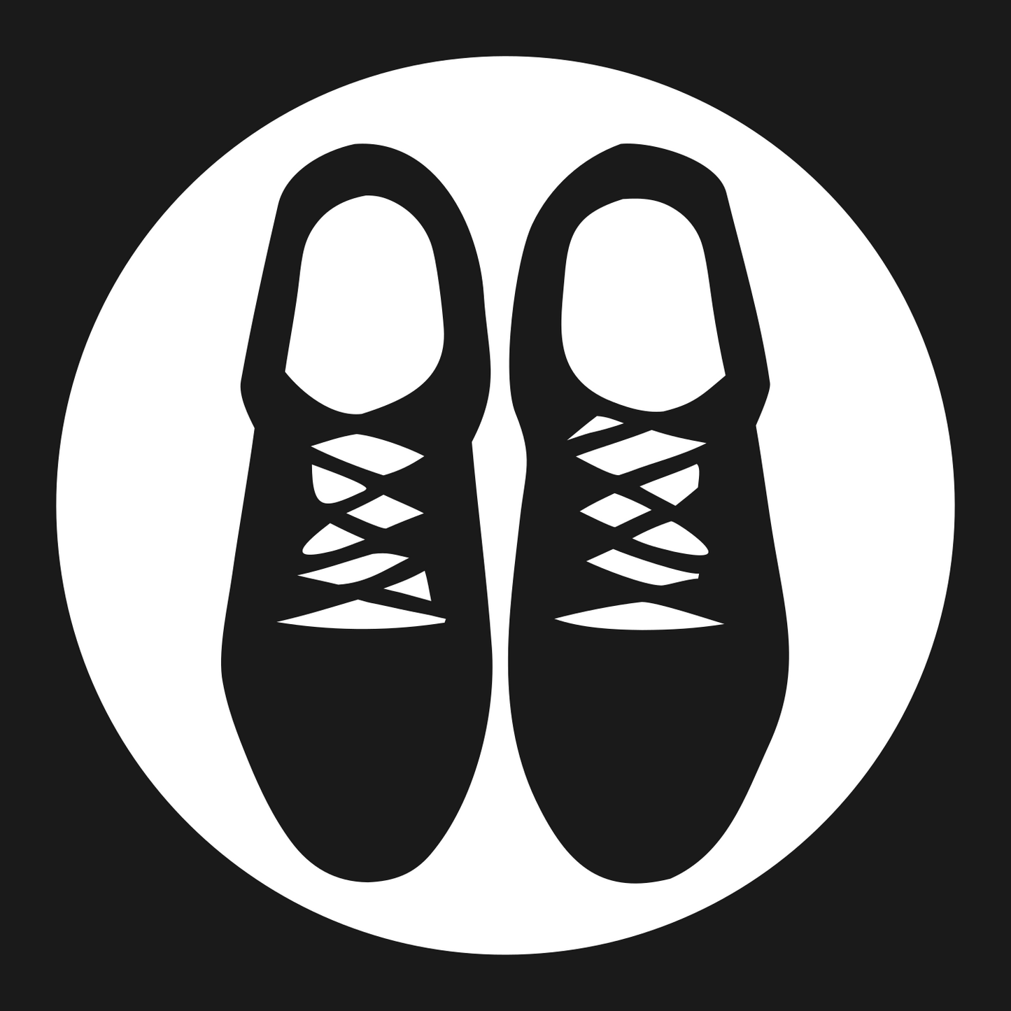 Sneaker Pair Circle Badge #1a1a1a/#ffffff