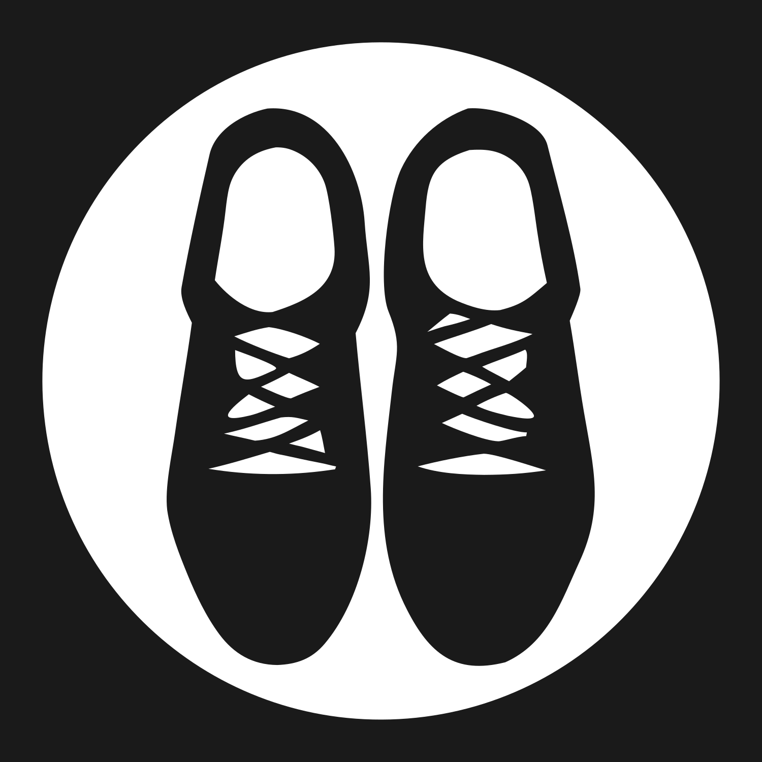 Sneaker Pair Circle Badge #1a1a1a/#ffffff