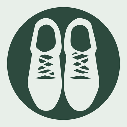 Sneaker Pair Circle Badge #e8efe9/#2d4a3e