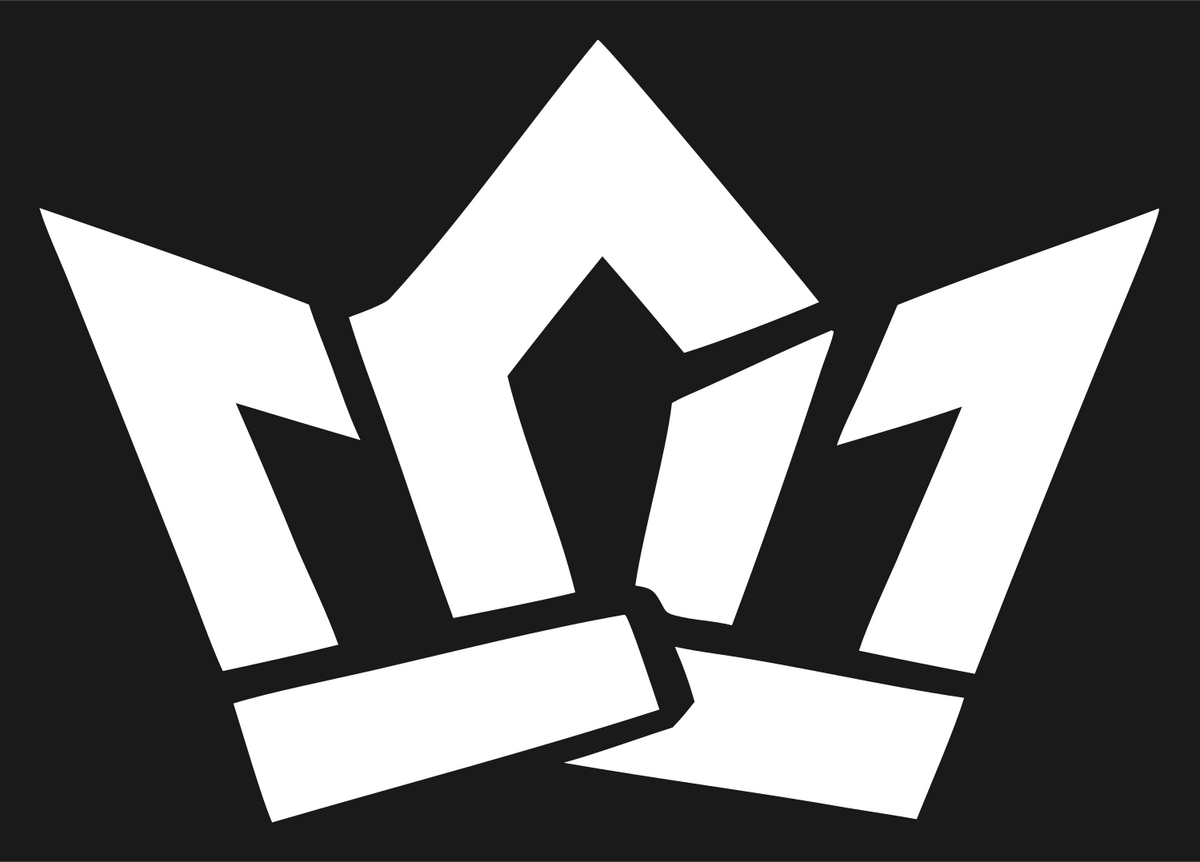 Bold Geometric Crown Logo #1a1a1a/#ffffff