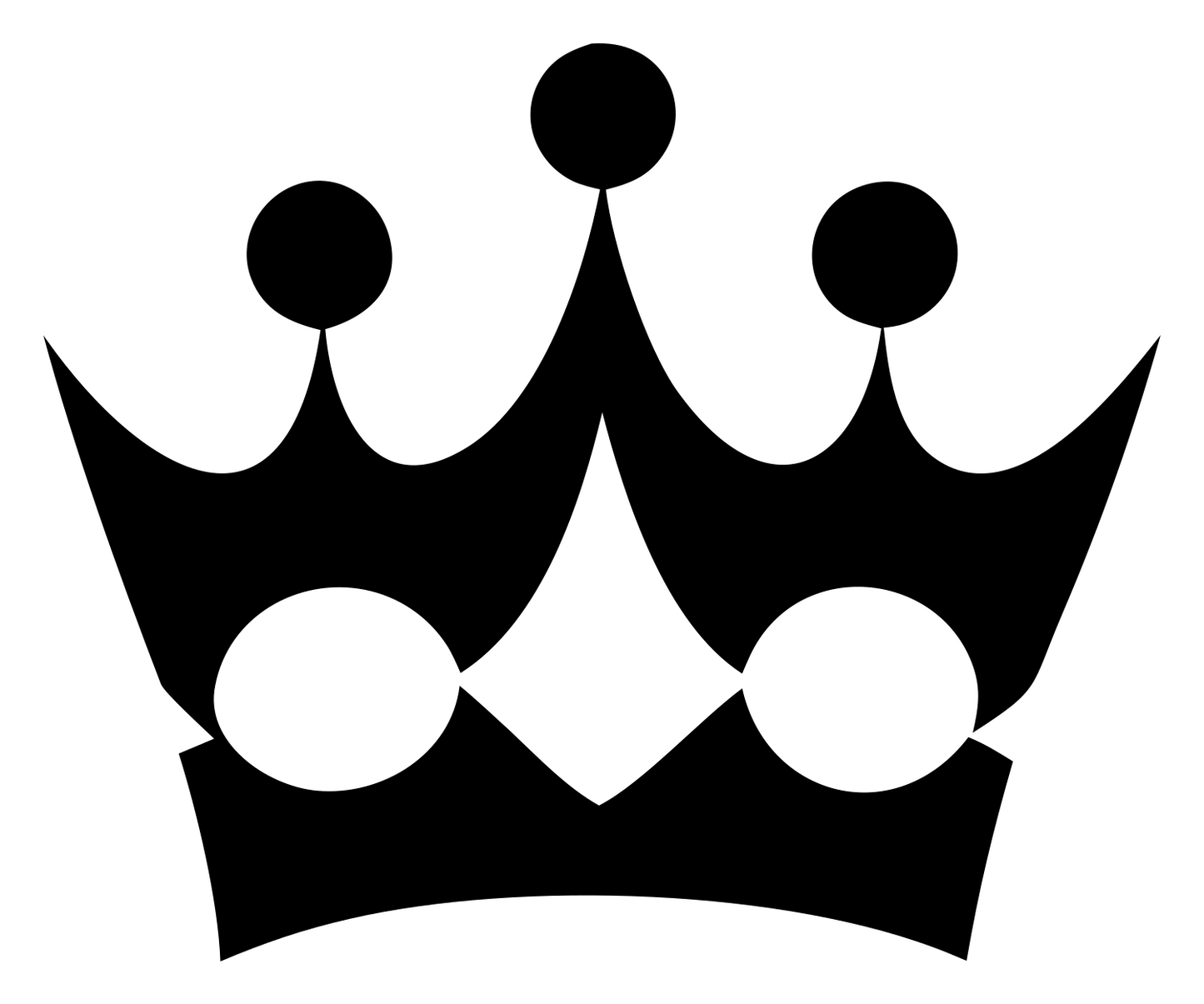 Bold Crown Jewel Emblem #ffffff/#000000