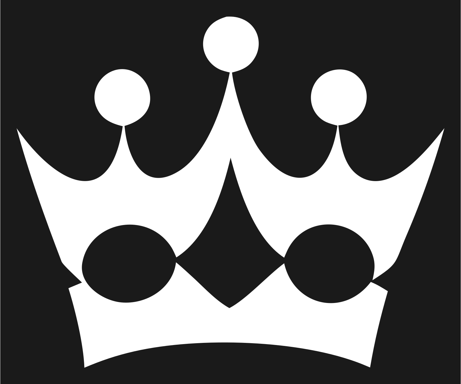 Bold Crown Jewel Emblem #1a1a1a/#ffffff