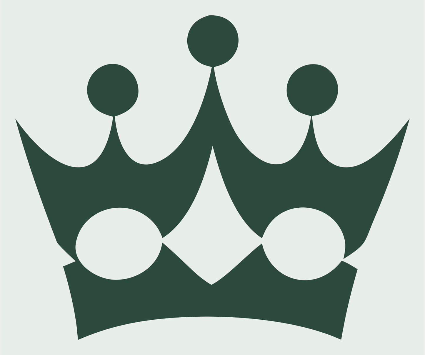 Bold Crown Jewel Emblem #e8efe9/#2d4a3e