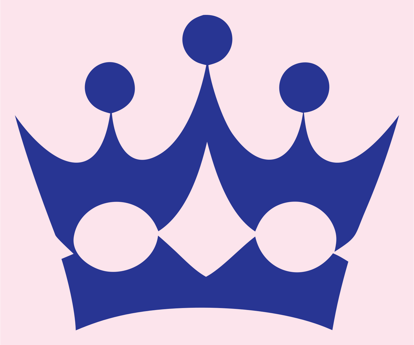 Bold Crown Jewel Emblem #fce4ec/#283593