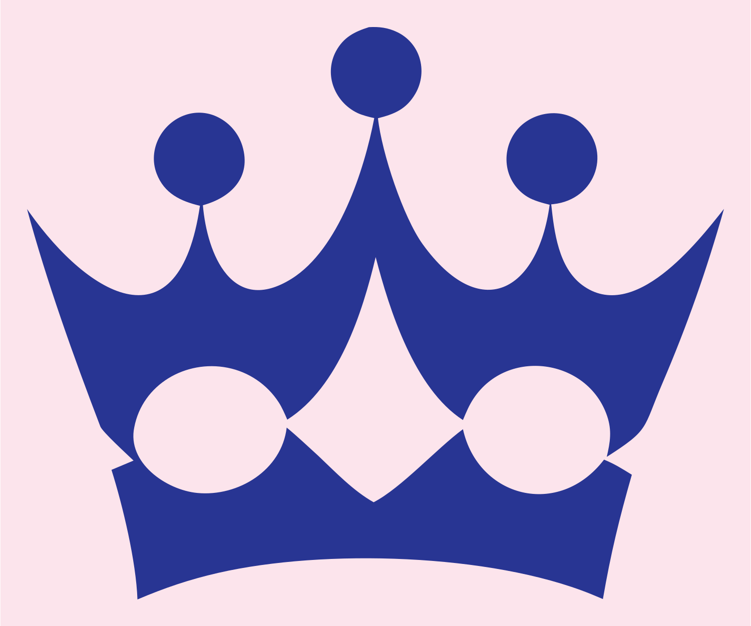 Bold Crown Jewel Emblem #fce4ec/#283593