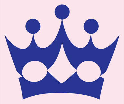 Bold Crown Jewel Emblem #fce4ec/#283593
