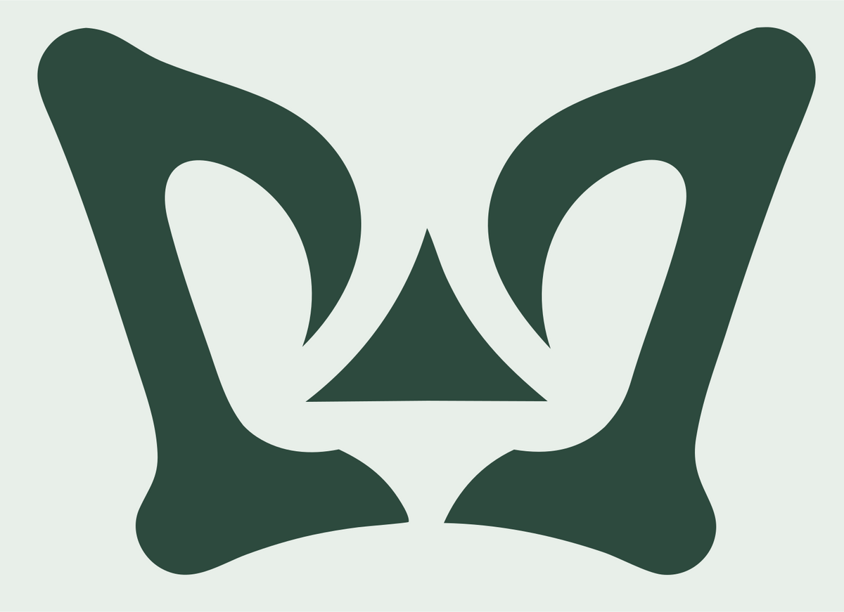 Negative Space Crown Mark #e8efe9/#2d4a3e