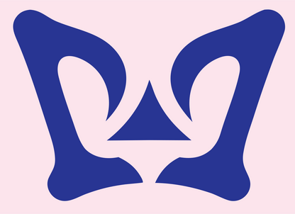 Negative Space Crown Mark #fce4ec/#283593