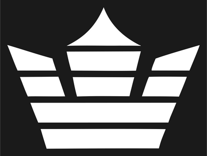 Striped Crown Badge #1a1a1a/#ffffff