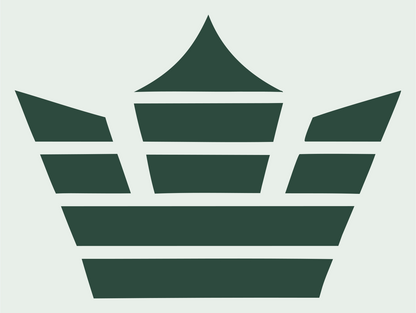 Striped Crown Badge #e8efe9/#2d4a3e