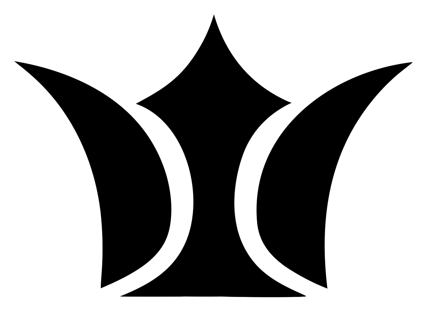 Bold Crown Tulip Mark #ffffff/#000000