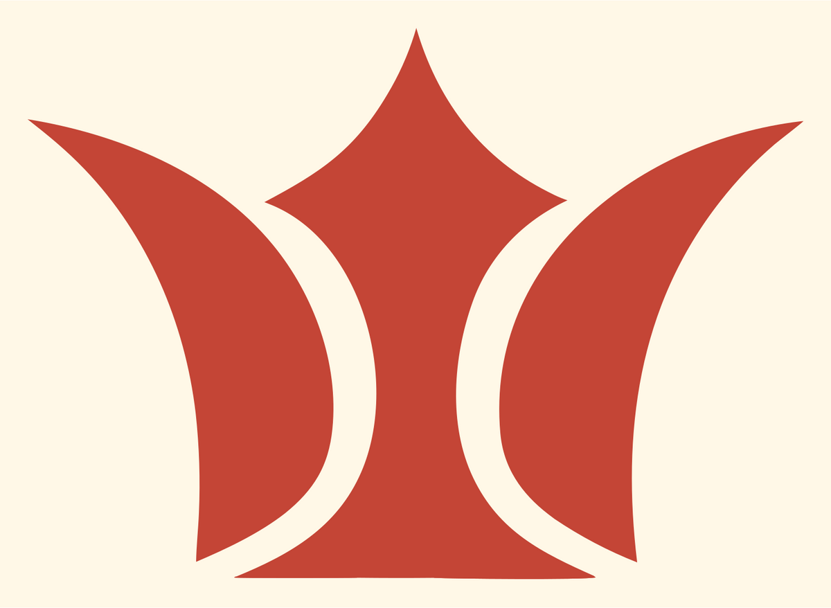 Bold Crown Tulip Mark #fff8e7/#c44536