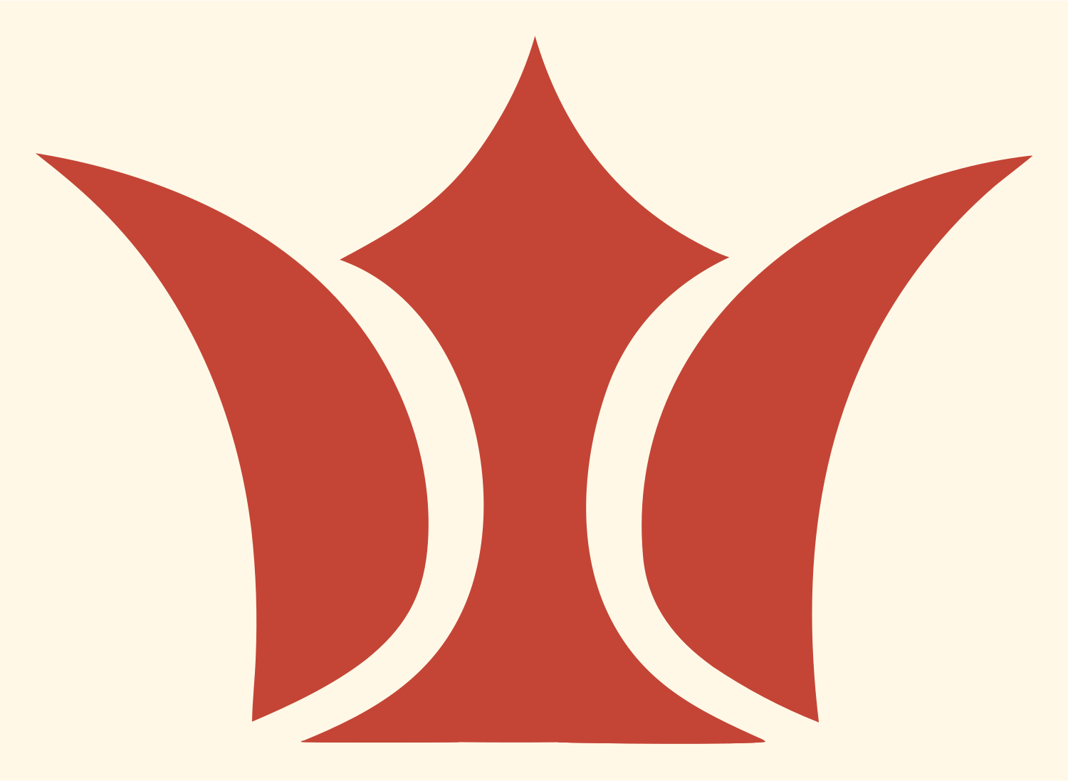 Bold Crown Tulip Mark #fff8e7/#c44536