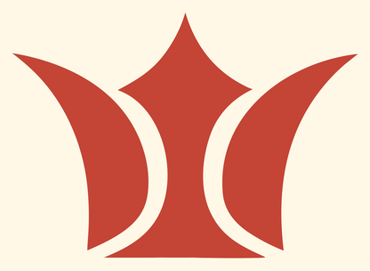 Bold Crown Tulip Mark #fff8e7/#c44536