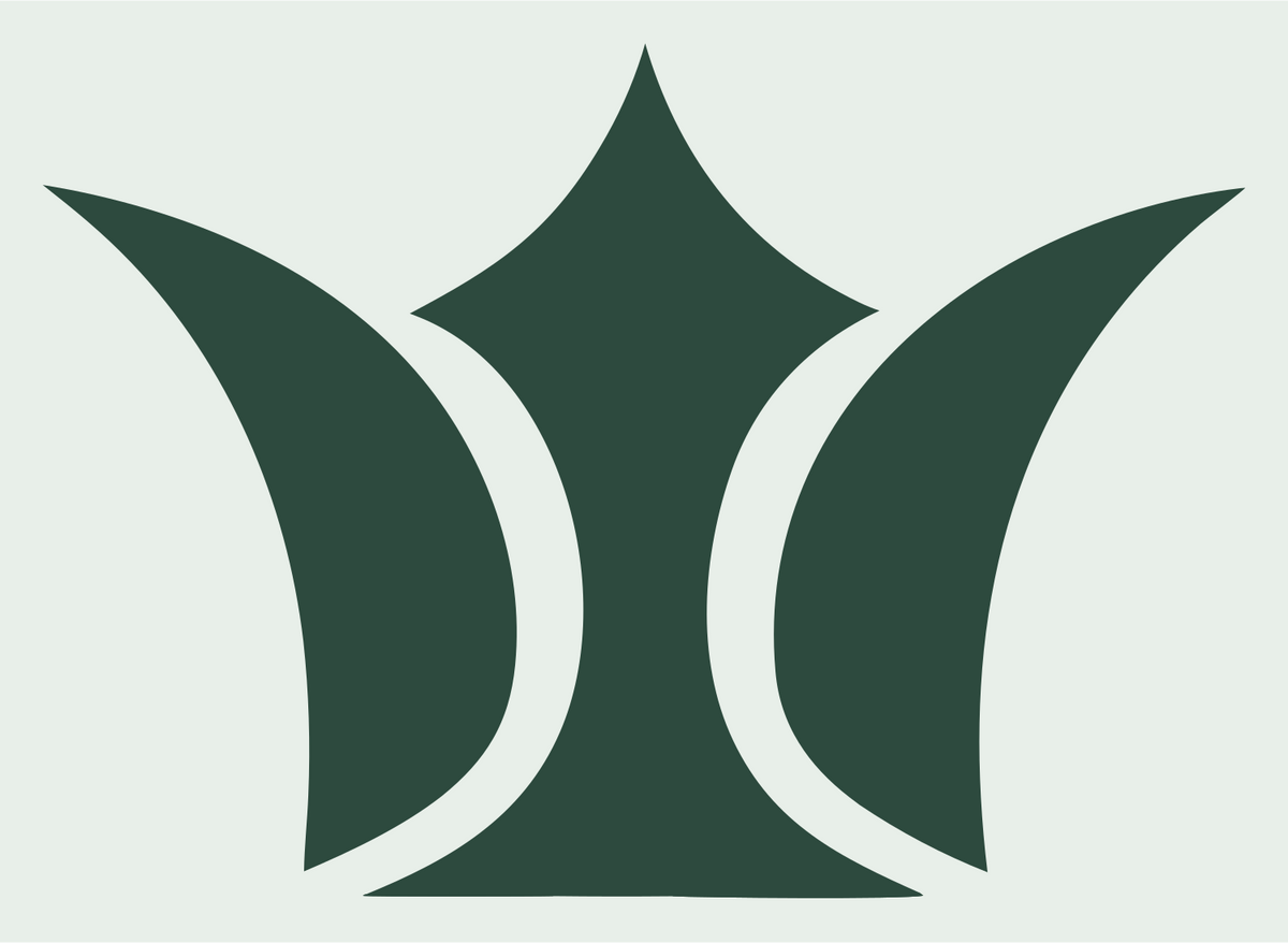 Bold Crown Tulip Mark #e8efe9/#2d4a3e
