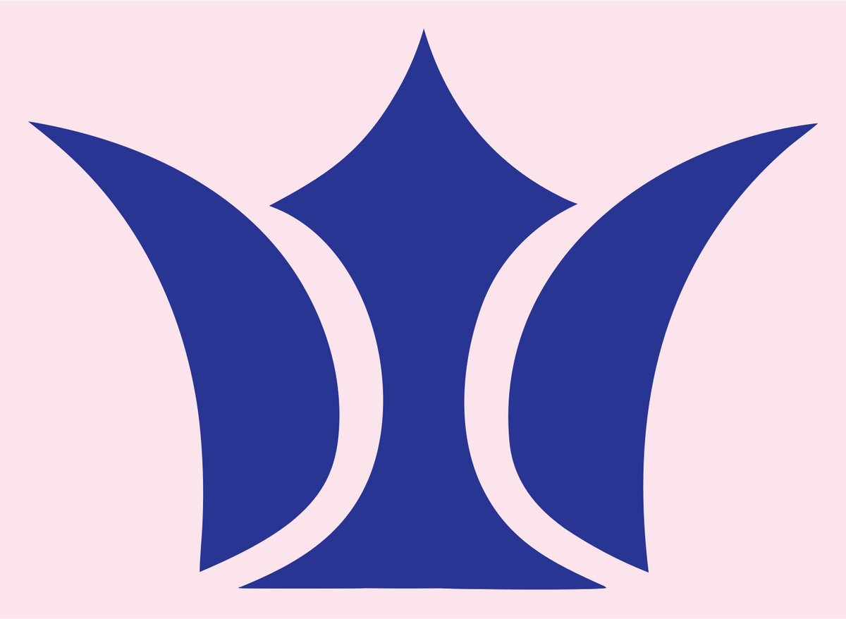 Bold Crown Tulip Mark #fce4ec/#283593