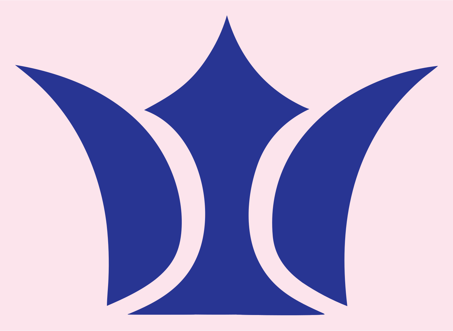 Bold Crown Tulip Mark #fce4ec/#283593