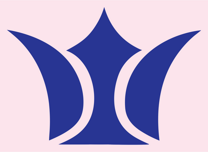 Bold Crown Tulip Mark #fce4ec/#283593