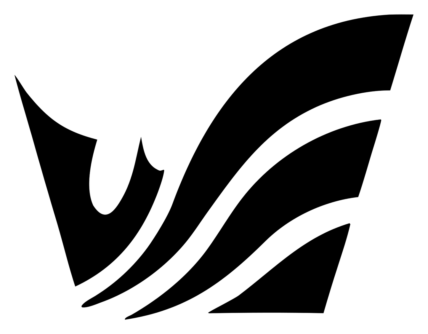Swept Wing Crown Mark #ffffff/#000000