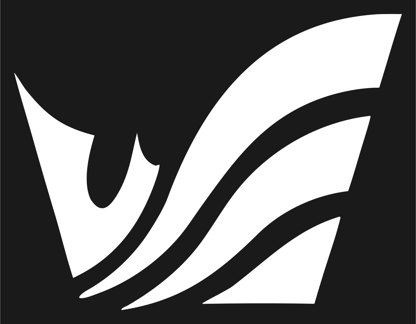 Swept Wing Crown Mark #1a1a1a/#ffffff