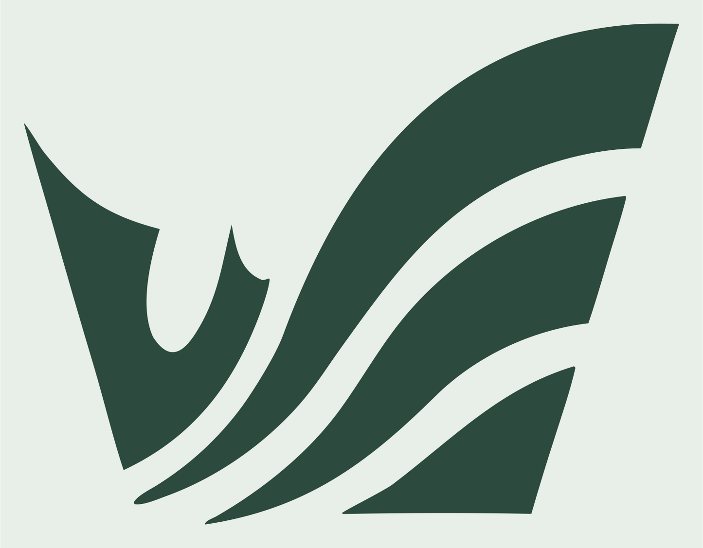 Swept Wing Crown Mark #e8efe9/#2d4a3e