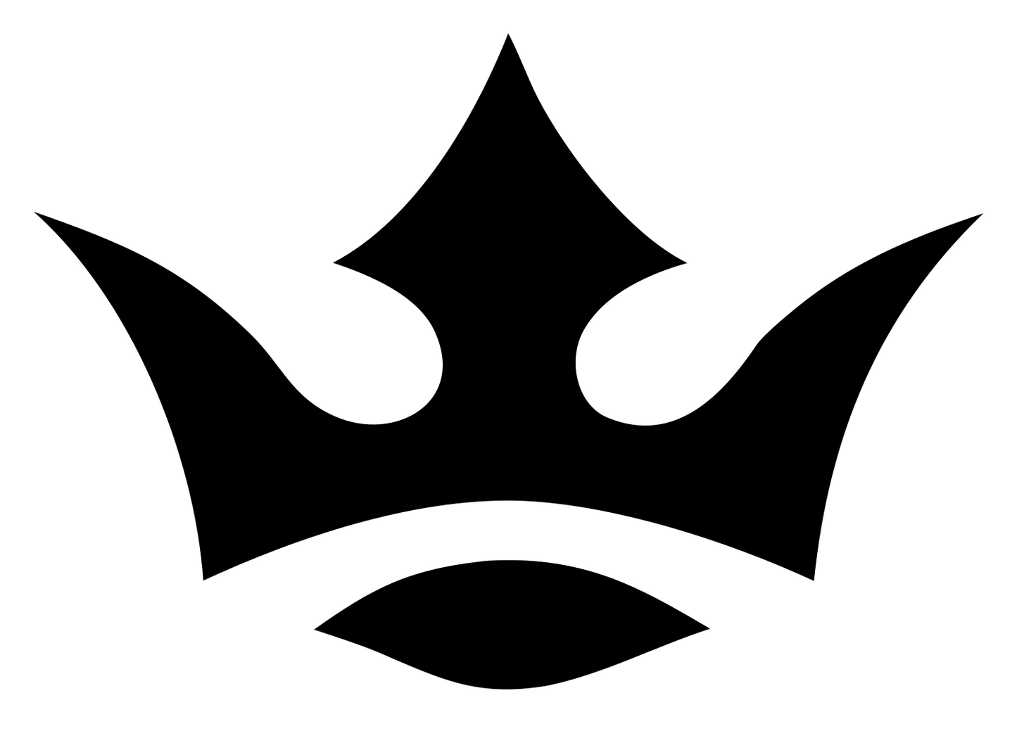 Sharp Crown Icon #ffffff/#000000