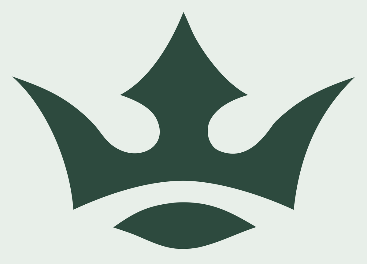 Sharp Crown Icon #e8efe9/#2d4a3e
