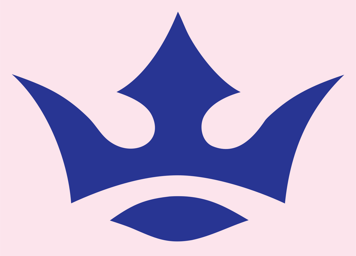 Sharp Crown Icon #fce4ec/#283593