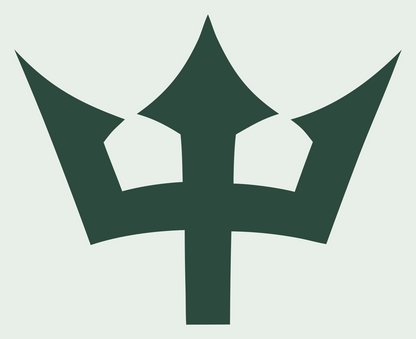 Bold Trident Crown Mark #e8efe9/#2d4a3e