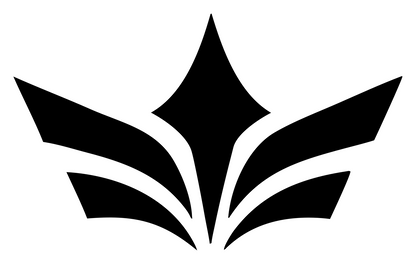 Geometric Star Crown Badge #ffffff/#000000