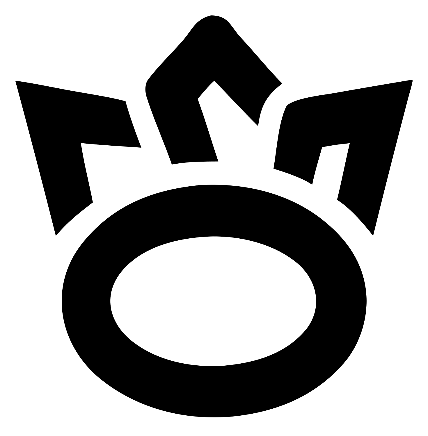 Monoline Ring Crown Mark #ffffff/#000000