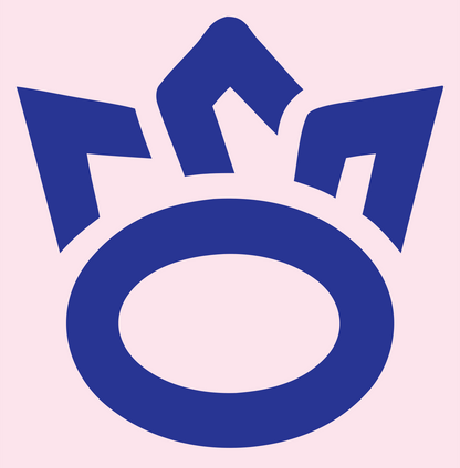 Monoline Ring Crown Mark #fce4ec/#283593