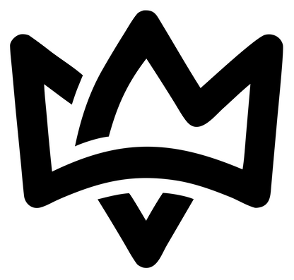 Monoline Crown Crest #ffffff/#000000