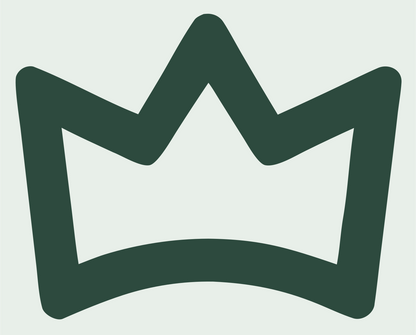 Monoline Crown Outline Icon #e8efe9/#2d4a3e