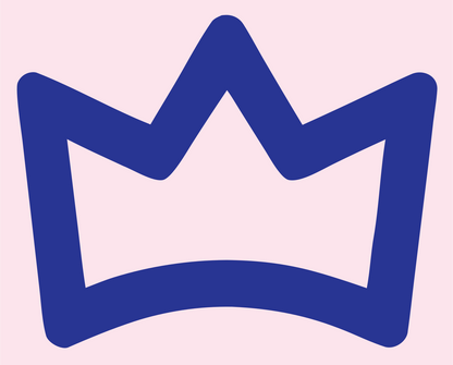 Monoline Crown Outline Icon #fce4ec/#283593
