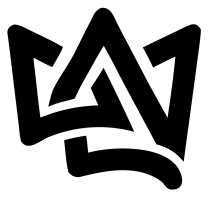Graffiti Crown Badge #ffffff/#000000