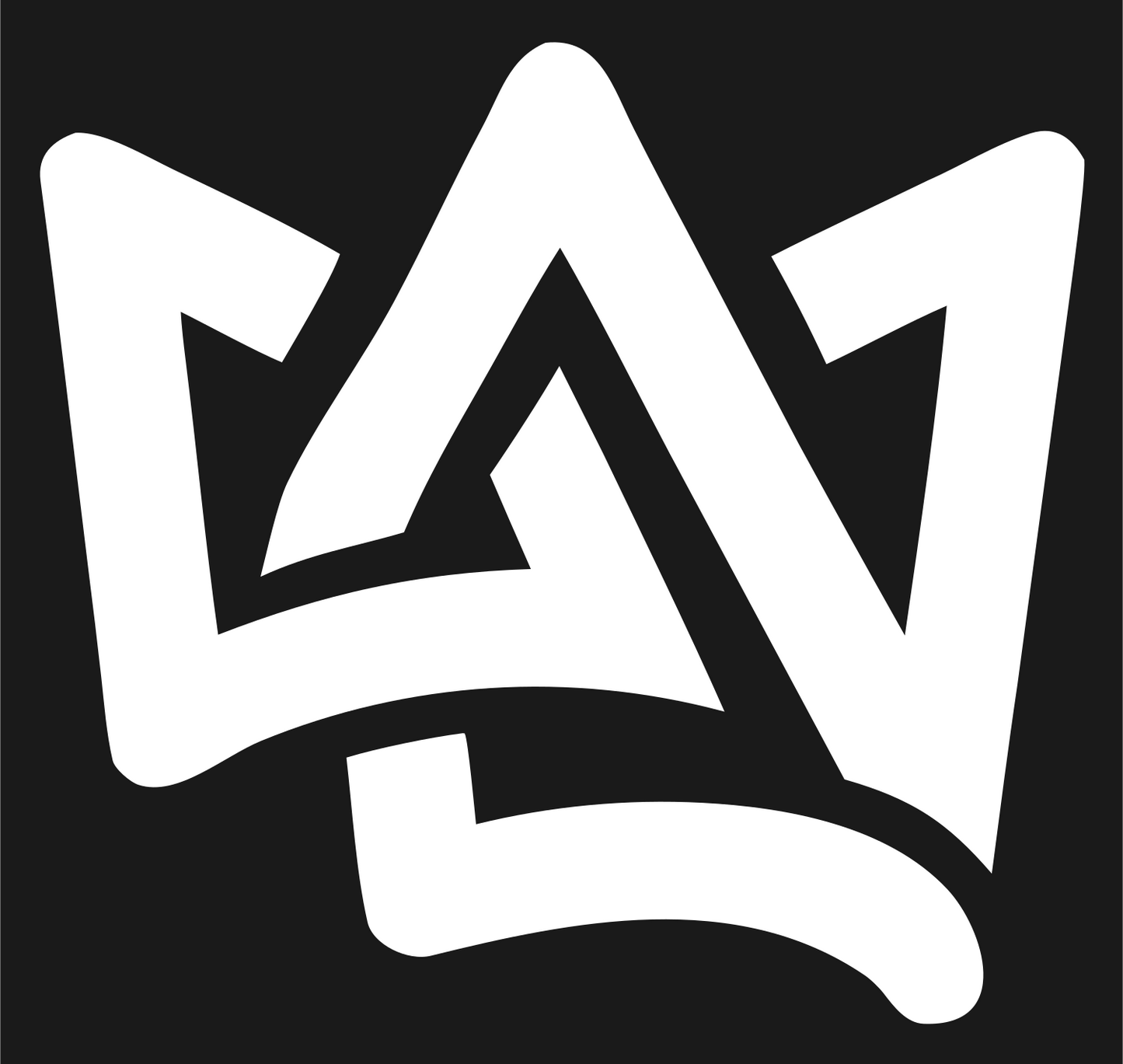 Graffiti Crown Badge #1a1a1a/#ffffff