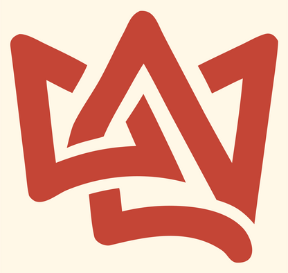 Graffiti Crown Badge #fff8e7/#c44536
