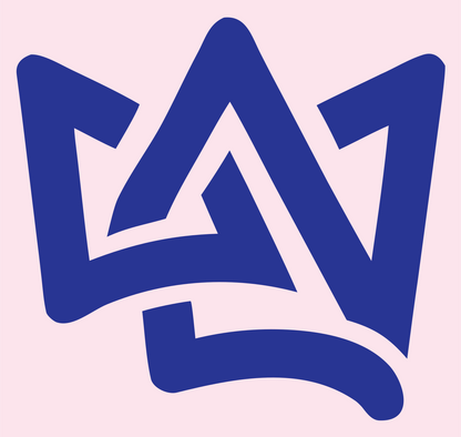Graffiti Crown Badge #fce4ec/#283593