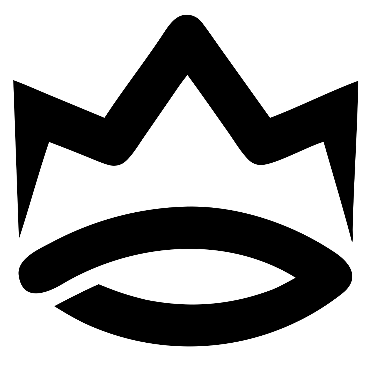 Monoline Crown Halo Logo #ffffff/#000000