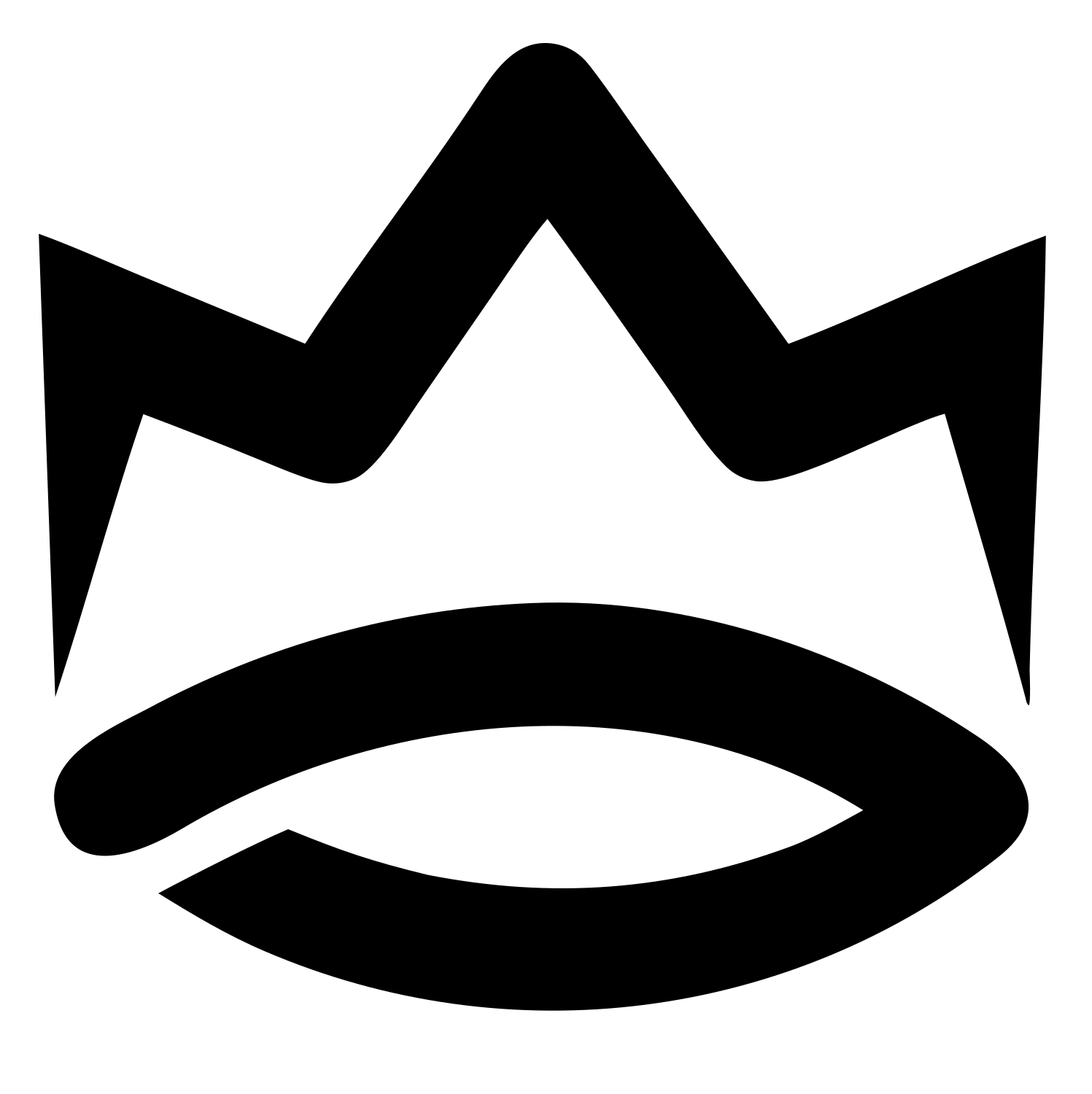 Monoline Crown Halo Logo #ffffff/#000000