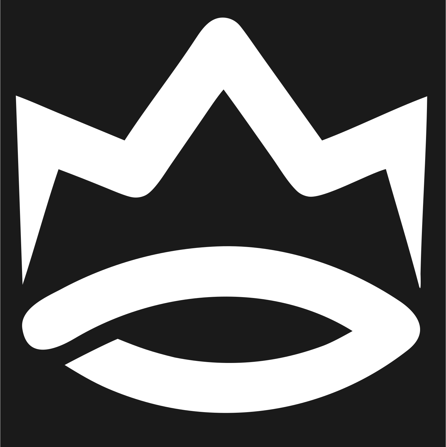 Monoline Crown Halo Logo #1a1a1a/#ffffff