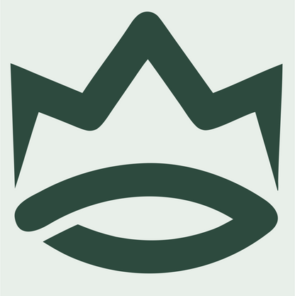 Monoline Crown Halo Logo #e8efe9/#2d4a3e