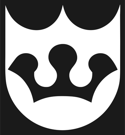 Shield Crown Negative Space Crest #1a1a1a/#ffffff