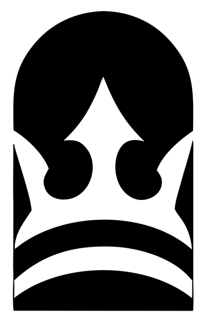 Arch Crown Negative Space Logo #ffffff/#000000