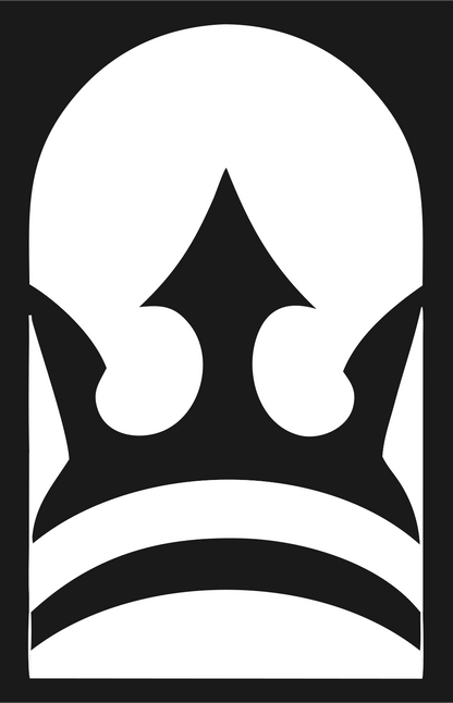 Arch Crown Negative Space Logo #1a1a1a/#ffffff